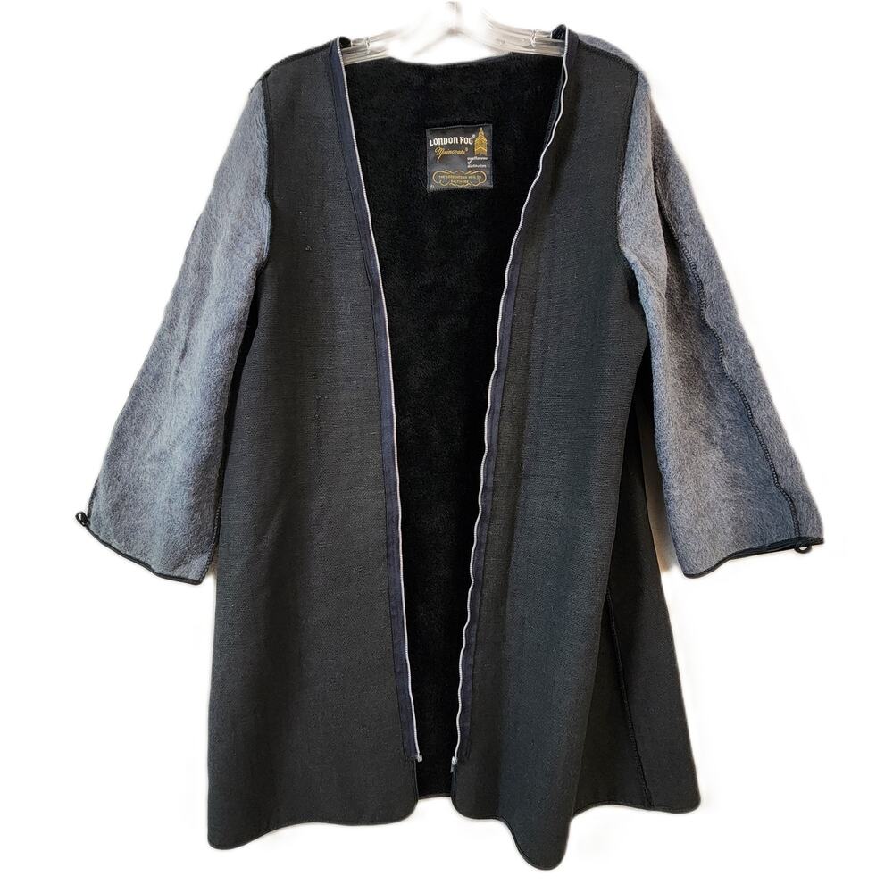 London Fog Maincoats Liner Only Women 16 Regular Black Alpaca-Mohair